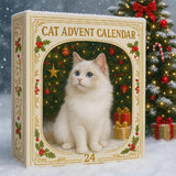 2D Cat Advent Calendar with 24 Acrylic Kitten Ornaments Christmas Countdown Decorations