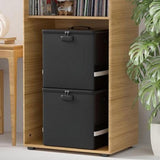 Water Resistant Zipper Vinyl Record Storage Box Holds 80+ Records