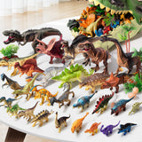 45Pcs Dinosaur Toys Set Forest and Dinosaur Egg Play Kit for Kids