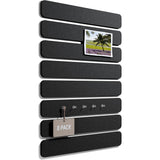 8 PCS Self Adhesive Felt Display Strips with 35 Push Pins for Wall Decor Black