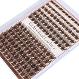 Lash Clusters Natural Lash Extensions Wispy Eyelash Clusters for Light Hair Dark Brown