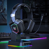 2.4GHz Wireless Gaming Headset with Flip Mic for PC Black