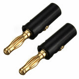 40 PCS Connector 4mm Gold Plated Banana Audio Speaker Plugs for Audio Black