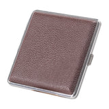 Cigarette Case Tobacco Pocket Pouch Holder Box Cigar Holds 20 Cigarettes Brown