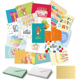 24 Pcs Set Happy Birthday Cards with Envelopes and Stickers Assorted Birthday Greeting Card Set for Family Friends Coworkers Multicolor