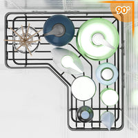 4Pcs Corner Shower Caddy Set with Soap Holder – Carbon Steel  18kg Load
