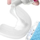 Electric 6 Modes Whole U Shaped Whole Mouth Brush Toothbrush for Adults Blue