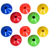 50Pcs Soccer Cones with Storage Bags and Brackets Sports Training Marker Discs