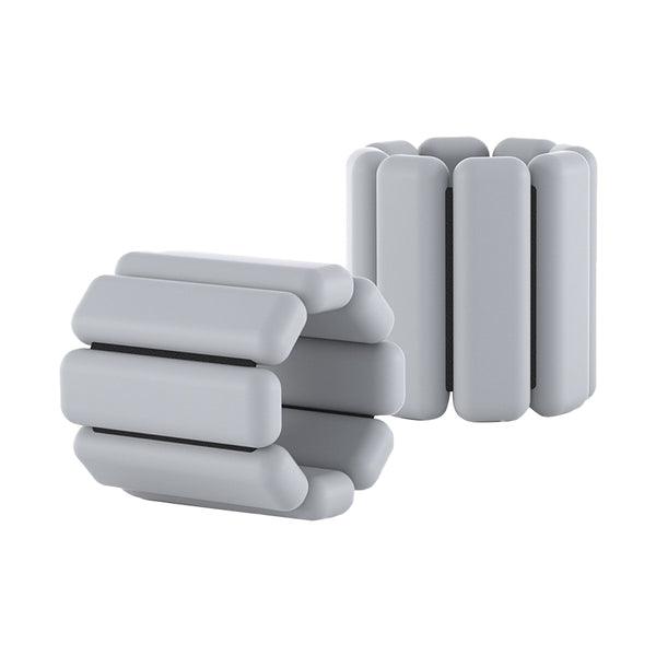 Pair of Adjustable Wrist Ankle Weights Unisex Strength Training Set Walking Running Gym Grey