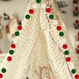 2PCS Christmas Pom Pom Garland Hanging Balls for Christmas Tree Party Decor