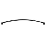 Curved Stainless Steel Shower Curtain Rod for Bathroom and Bathtub Black