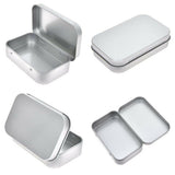 6PCS Metal Hinged Tin Box Container Portable Small Storage Container Case Small