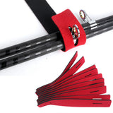 Fishing Rod Straps 10PCS Clips for Casting Spinning Fly Rod Red