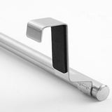 Adjustable No Drill Stainless Steel Dish Towel Holder for Cabinet Door Kicthen Towel Rack Silver