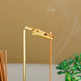 Figure Eight Glass Incense Holder with Ash Catcher for Meditation Decor