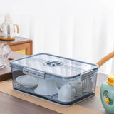 Transparent Bread Box with Timer Drainboard Lid Kitchen Storage Container for Food Small