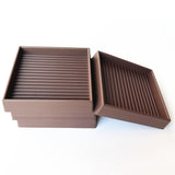 8 PCS Rubber Furniture Leg Floor Protectors with Anti Slip Textured Base Brown