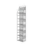 6-Shelf Over The Door Hanging Pantry Organizer Room Storage Organizer with Clear Pockets Gray