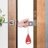 Portable Door Lock Travel Security Device Red