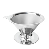 Pour Over Coffee Dripper Stainless Steel Coffee Filter Cone Coffee Tea Funnel