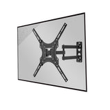 Wall Mount Bracket for TV Monitor Swivel Tilt Extension Rotation for Flat Curved Screen Monitors