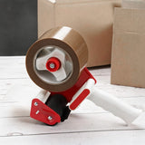 5cm Heavy Duty Packaging Tape Dispenser with Clear Tape 2 Rolls for Packing Shipping