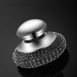 Kitchen Steel Wool Cleaning Brush Handle with 5 Replacement Heads