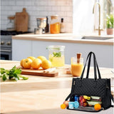 2-in-1 Insulated Lunch Tote Bag with Matching Wallet Laptop Bag for Work Travel Daily Use Bag