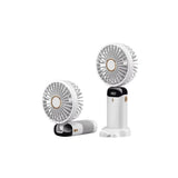 Portable USB Handheld Fan with LED Display White