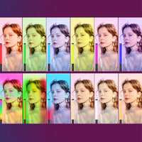 Adjustable RGB LED Light Wand Handheld Colorful Mood Light Stick Bar for Photography