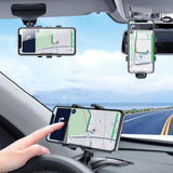 Universal Car Phone Holder Rotating for 4-6.8 Inch Dashboard Visor