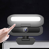 4K Webcam for PC with Microphone & Light & Privacy Cover for Streaming Video Calls
