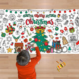 Xmas Giant Coloring Paper Tablecloth Banner Christmas Poster Crafts