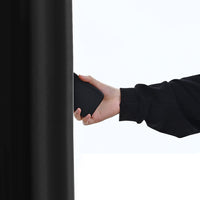 100% Blackout Curtain Panel with Black Liner – Heat & Light Blocking Black