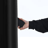 100% Blackout Curtain Panel with Black Liner – Heat & Light Blocking Black