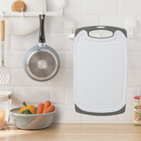 3Pcs Set Plastic Cutting Boards for Kitchen Non-slip Chopping Boards White