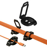 10 Pcs Adhesive Cable Clips Cord Organizer Zip Tie Mount Holder Black