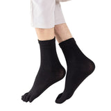 5 Pairs of Mens Breathable Five Toe Socks Black