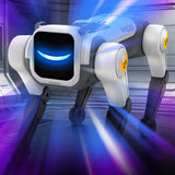 AI Robot Dog Toy Remote Control Stunt with Voice Commands Gray