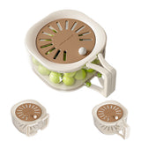 2 in 1 Collapsible Colander and Basin for Kitchen Fruit Drainer Colander Coffee