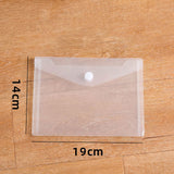 20 Pcs Snap File Bags Clear Horizontal C6 A5 A4 Sizes Office