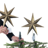 Twist-On Christmas Tree Topper Holder with Stabilizing Support for Tree Decor