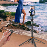 AI Face Tracking Selfie Stick Tripod 360 Auto Tracking Phone Stand with Light