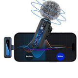 Wireless Lavalier Microphone Mini Clip-on Mics for Android Phone Tablet PC