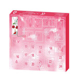 Christmas Advent Calendar Jewelry Set Earrings Rings Necklaces Keychains Pink