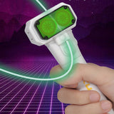 Handheld Double Wheel Rope Launcher – Glow-in-the-Dark Lasso Loop Fidget Toy White