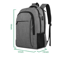 Travel Laptop Backpack Work Bag with USB Charging Port Water Resistant Business Rucksack