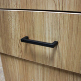 2PCS 12mm Square Stainless Steel Kitchen Cabinet and Door Handle Black