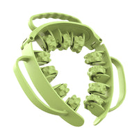 11 Roller Detachable Annular Leg Clamp Massager Neck Shoulder Massager Manual Muscle Relaxer Green