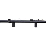 2Pcs Bracket Hang Curtain Rod Holders Single Hook Tap Right Into Window Frame Rod Black